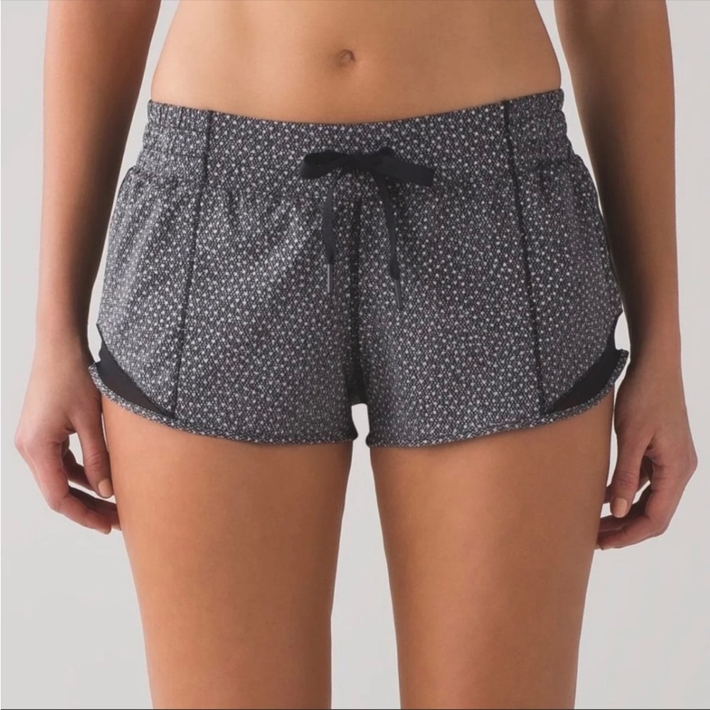 lululemon athletica Black and White Polka Dot Running Shorts - Picture 3 of 13